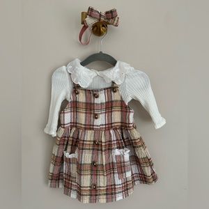 Karen Miller dress bodysuit and headband 6 month